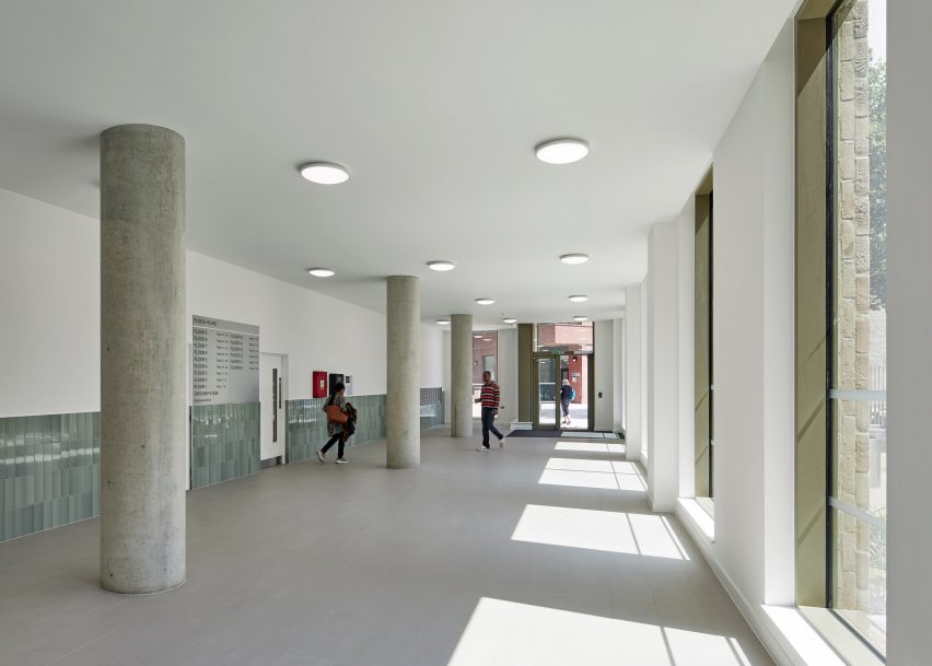 Lobby interior at West Phase 2 of the Gascoigne Estate