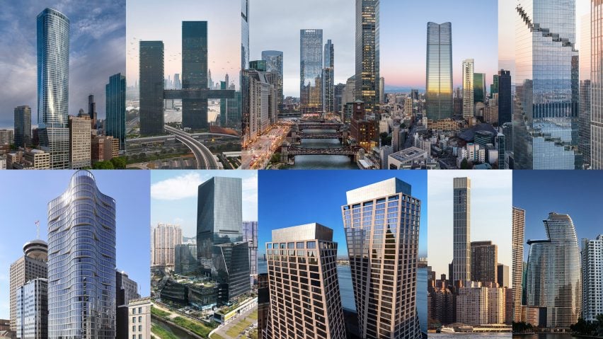 Collage of skyscrapers