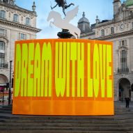 Good Things Come to Those Who Wait in Piccadilly Circus by Yinka Ilori