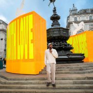 Good Things Come to Those Who Wait in Piccadilly Circus by Yinka Ilori