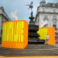 Good Things Come to Those Who Wait in Piccadilly Circus by Yinka Ilori