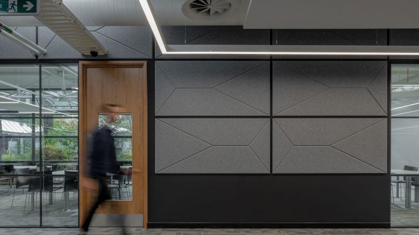 Autex Groove panelling in Conde Nast office