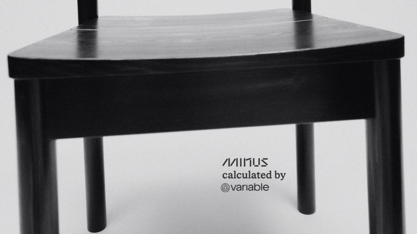 Photo of Minus chair by Minus with text