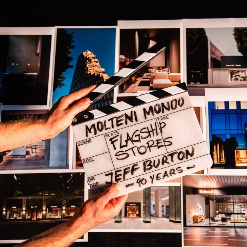 Molteni event LDF hands holding clapperboard