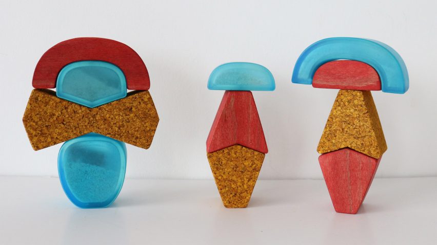 Photo of colourful design objects with cork