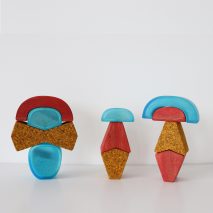 Photo of colourful design objects with cork