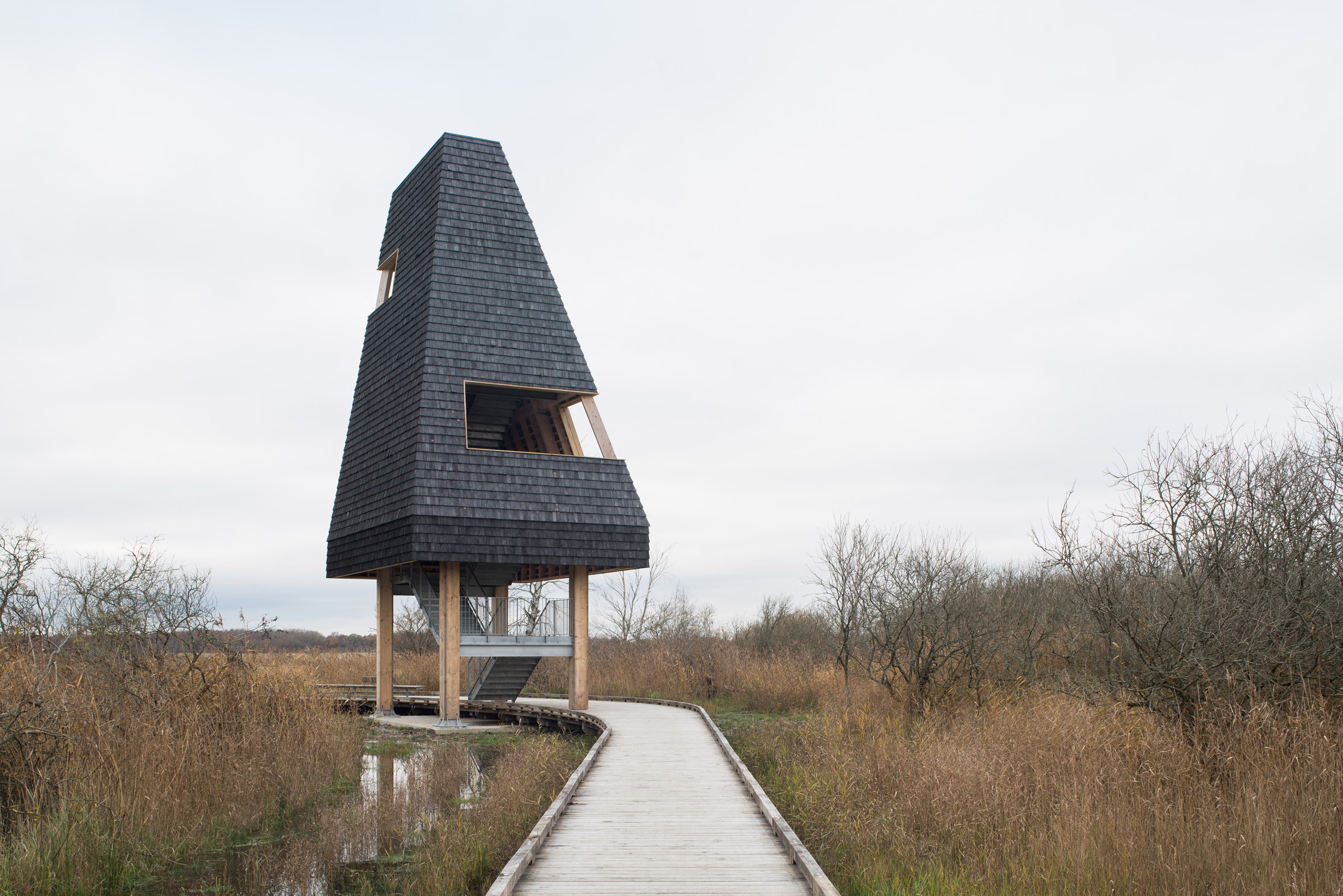 Bird Tower within Amager Nature Park in Copenhagen