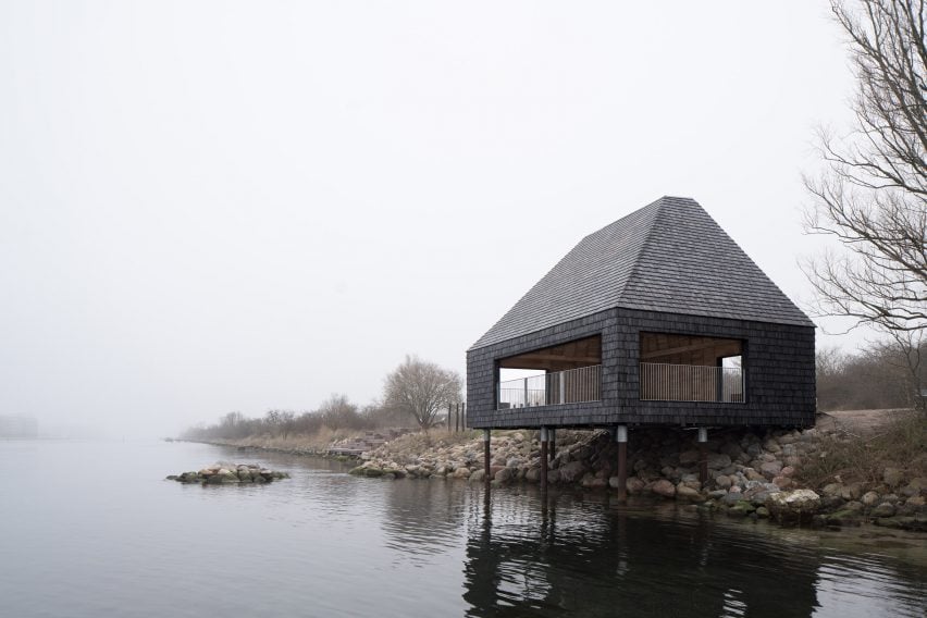 View of waterside lookout by LYTT Architecture and Adept