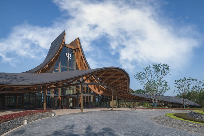 Exterior view of The Spine Resort by AIM Architecture