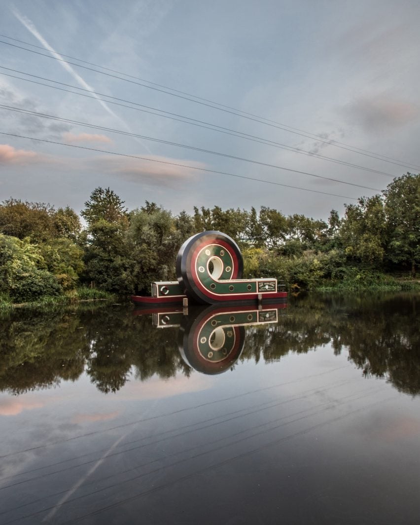 Surreal canal boat