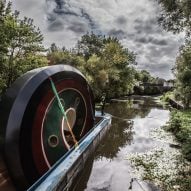 Loop-the-loop canal boat by Alex Chinneck