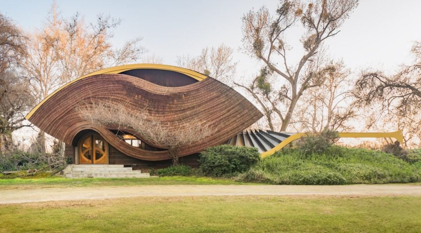 Undulating thatch home