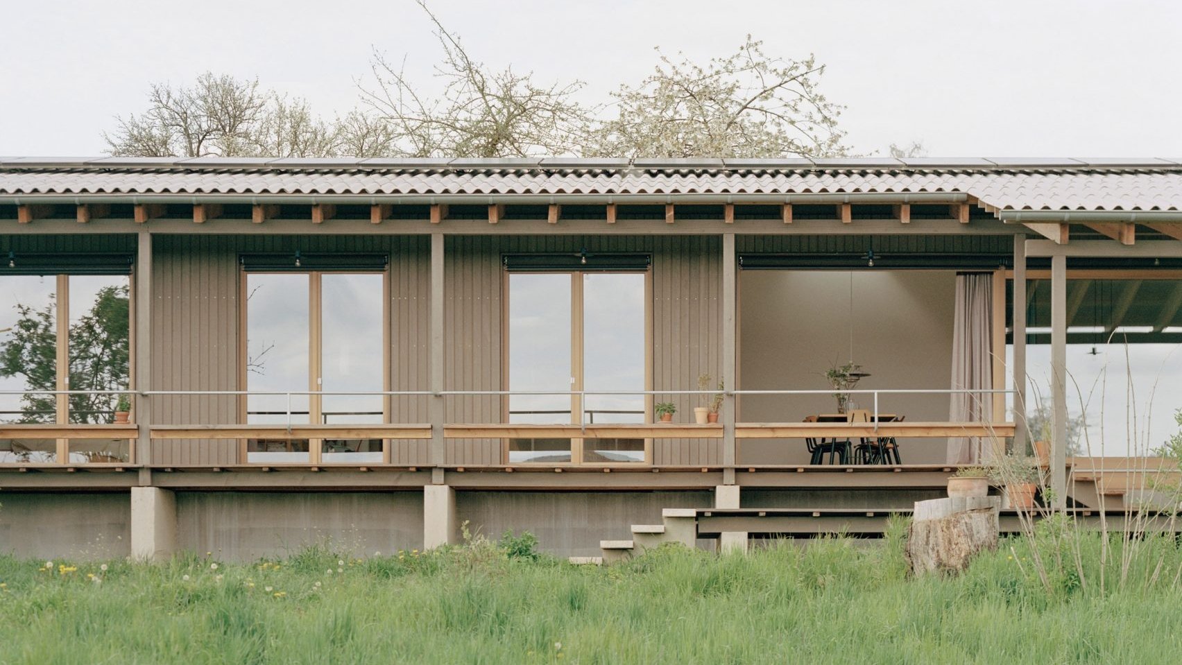 Rural German house with larch facade cladding