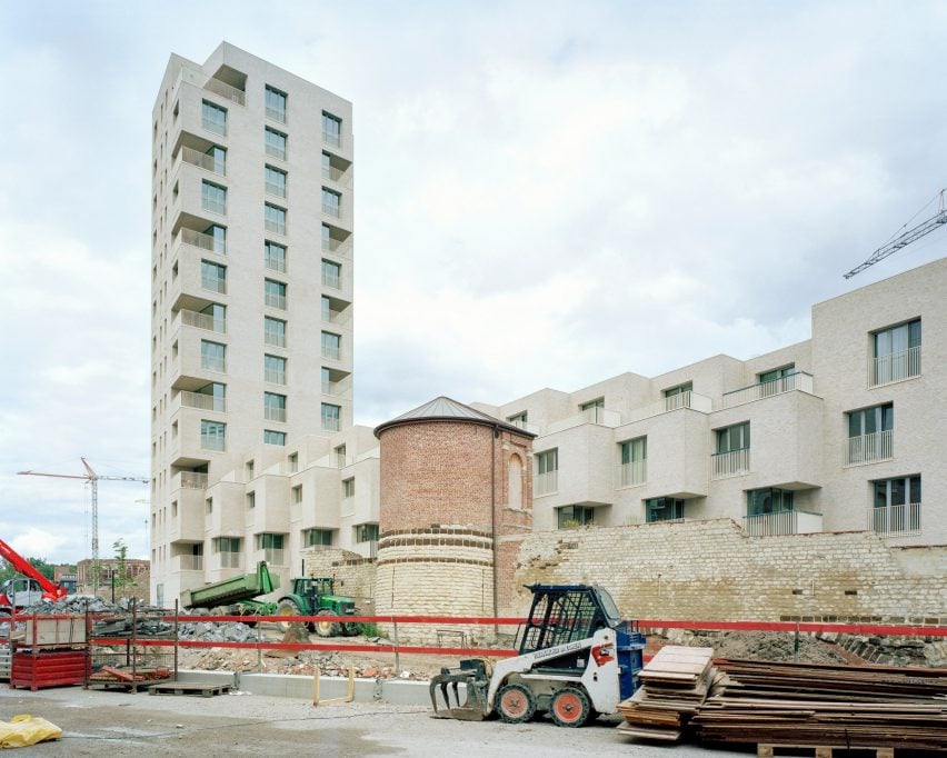 Exterior view of Hertogensite residences in Leuven, Belgium