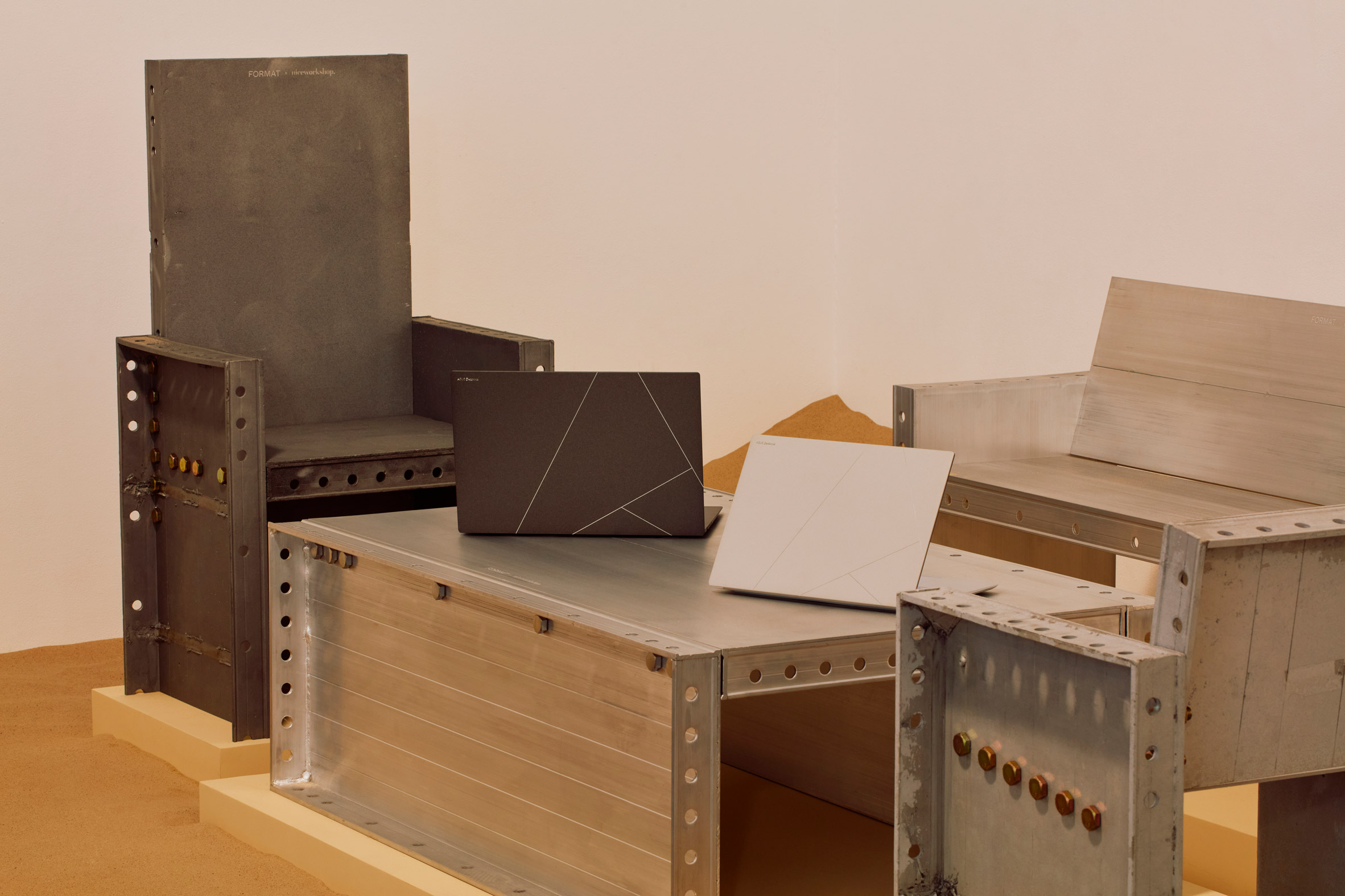 Niceworkshop's AL - FORM series of tables and seating in the Design You Can Feel exhibition