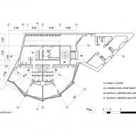 Plan of housing block by Bureau des Mésarchitecture