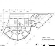 Plan of housing block by Bureau des Mésarchitecture