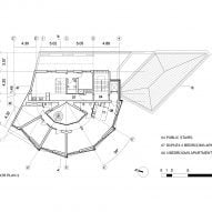 Plan of housing block by Bureau des Mésarchitecture