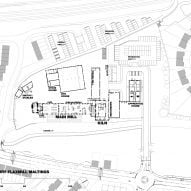 Site plan of Shrewsbury Flaxmill Maltings by Feilden Clegg Bradley Studios