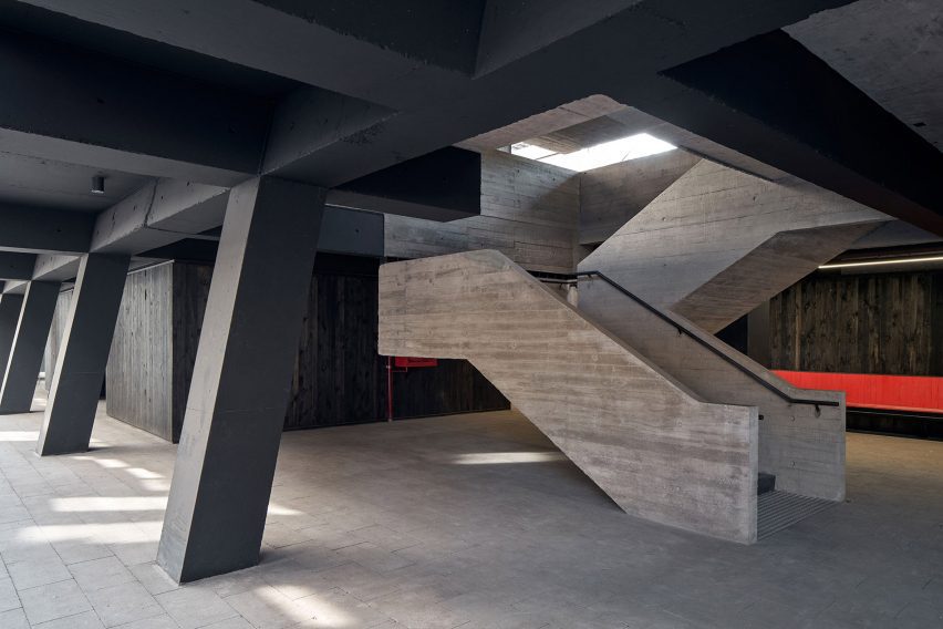 Stairway of FADEU building by Alberto Moletto and Sebastián Paredes