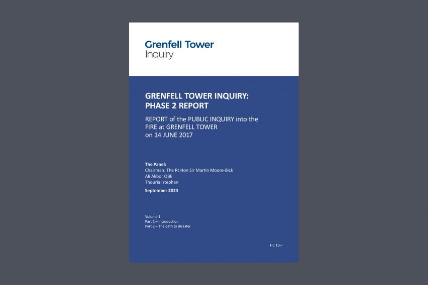 Grenfell Tower Inquiry phase two report cover