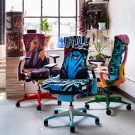 Herman Miller transforms gaming chairs into "art objects" with Faile