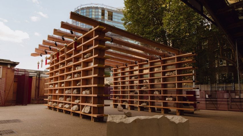 Off The Shelf Pavilion by Rio Kobayashi and Webb Yates at London Design Festival 2024