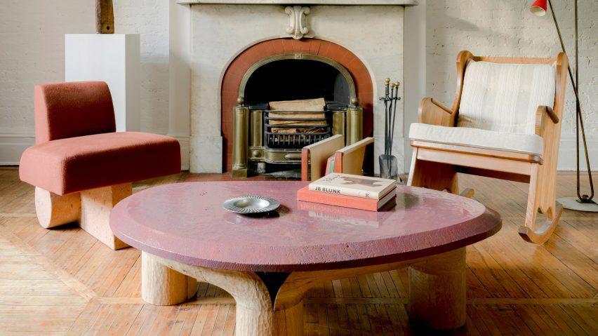 Orange and red autumnal living room