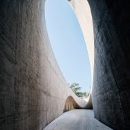 Curved hallway