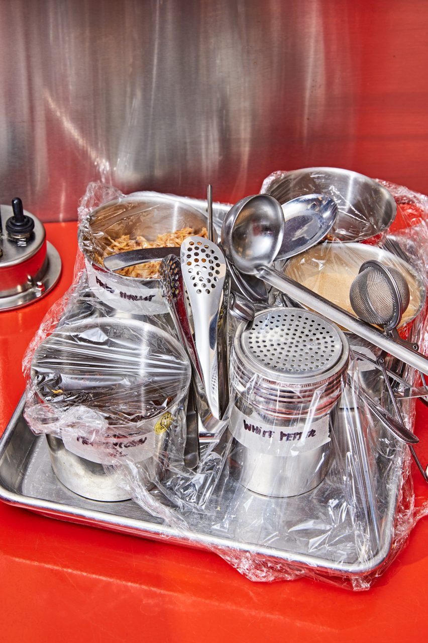 Stainless steel storage containers and utensils