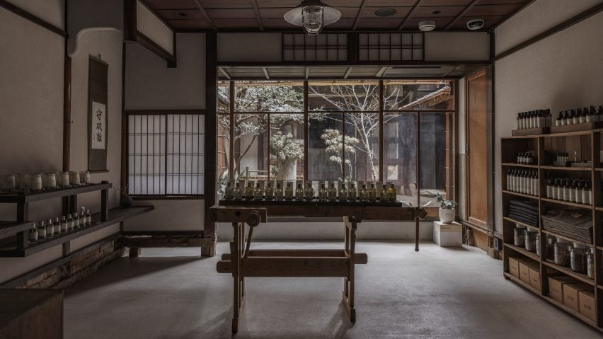 Interior of Le Labo in Kyoto