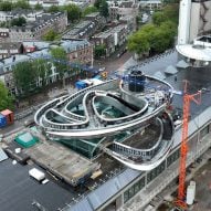 MAD's huge steel Tornado installed on Fenix Museum in Rotterdam