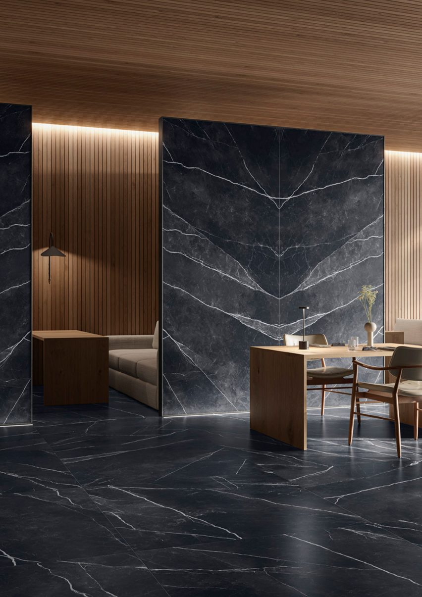 Marmora Nero Antico tile by Casalgrande Padana