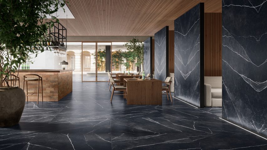 Marmora Nero Antico tile by Casalgrande Padana