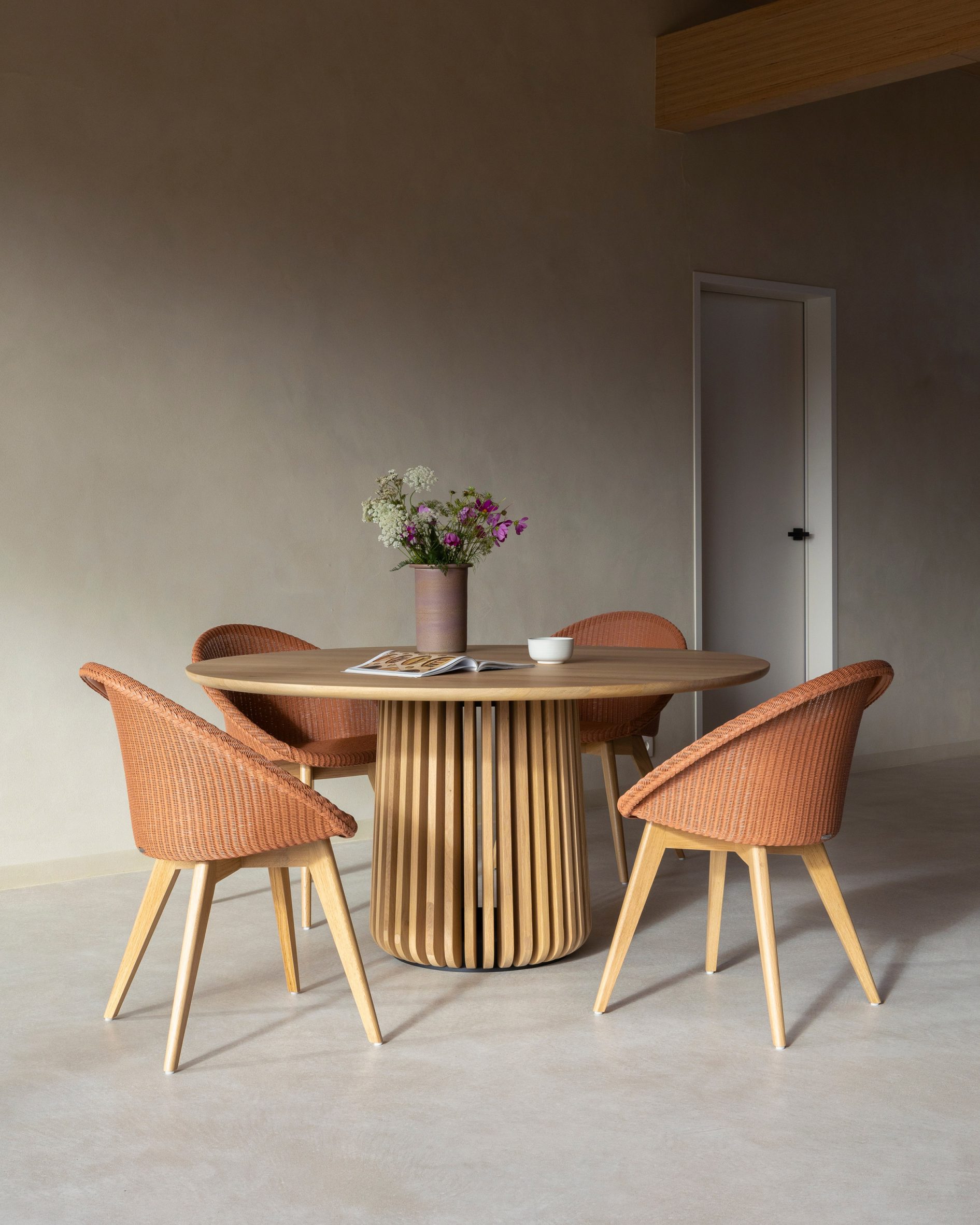 Maru dining tables by Vincent Sheppard