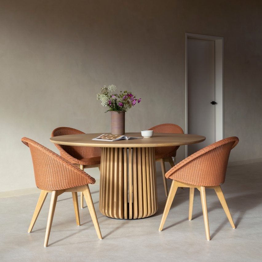 Maru dining tables by Vincent Sheppard