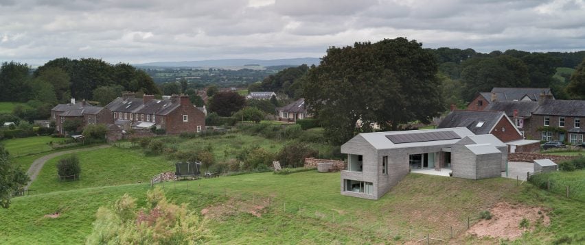 Vue extérieure de la maison de Brampton en Cumbria