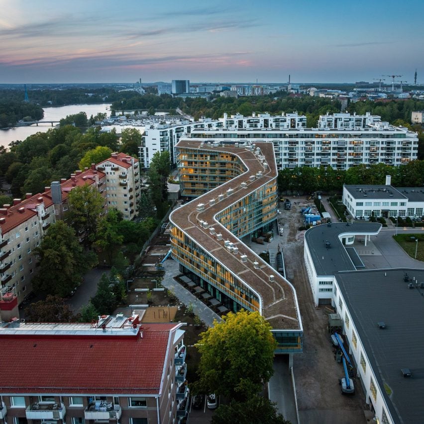 Meander housing complex Finland from above