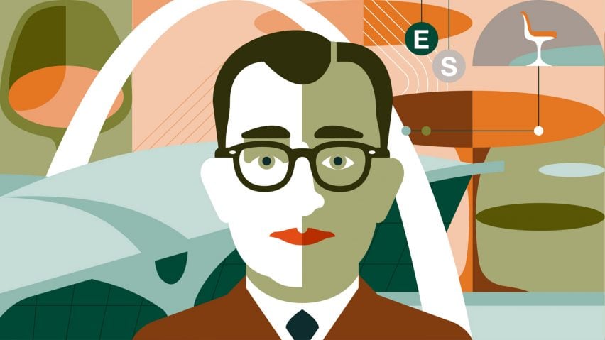 Portrait of architect and designer Eero Saarinen