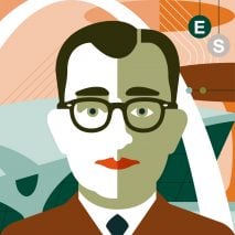 Portrait of architect and designer Eero Saarinen