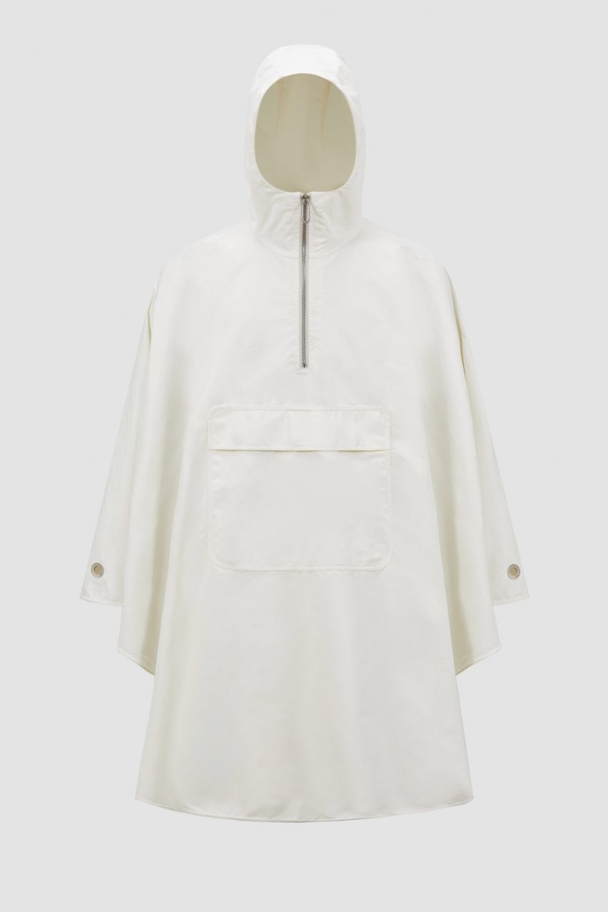 White poncho by Moncler