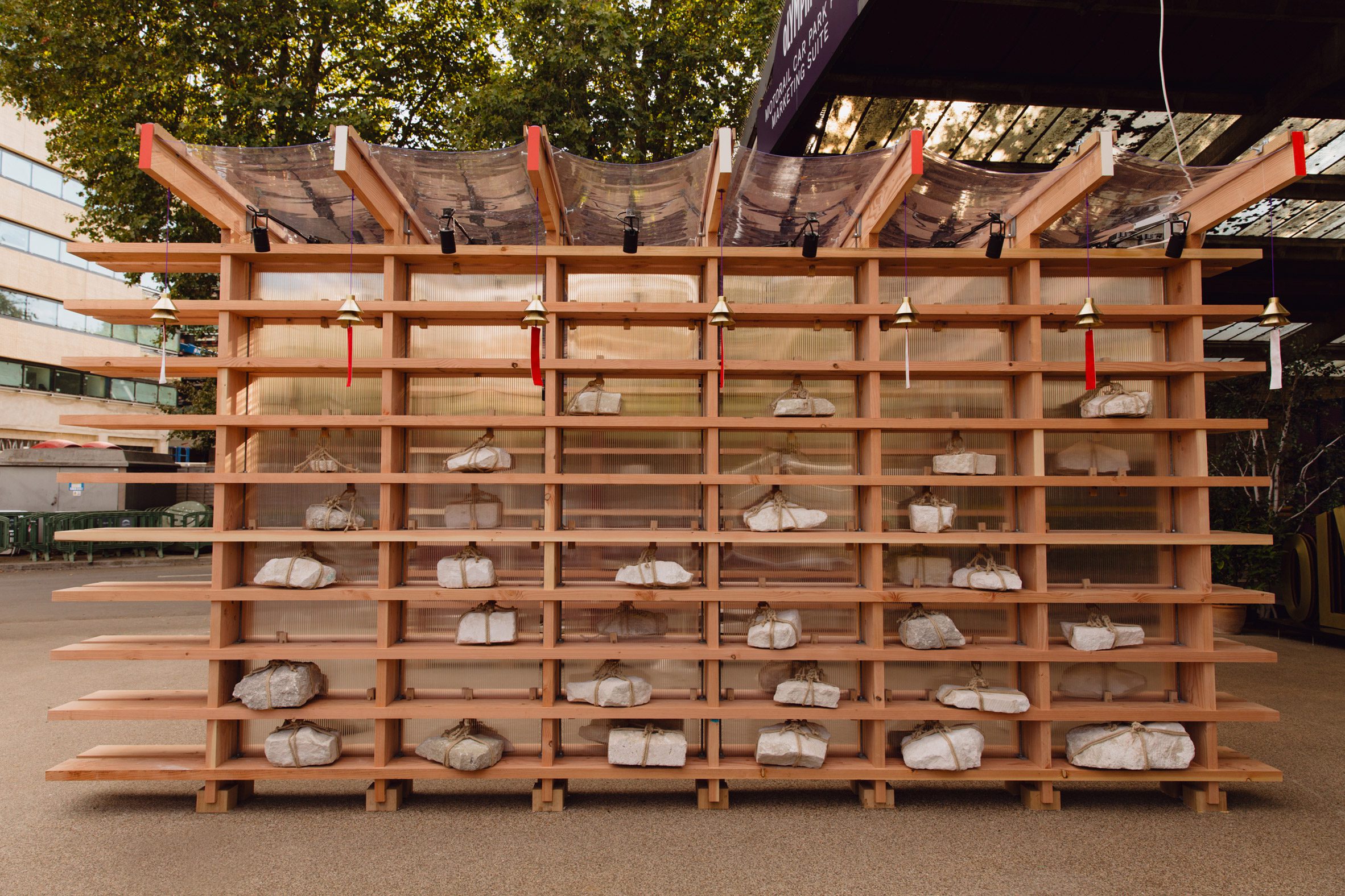 Off The Shelf Pavilion by Rio Kobayashi and Webb Yates at London Design Festival 2024