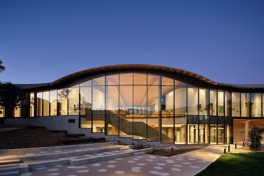 Lobby entrance to campus