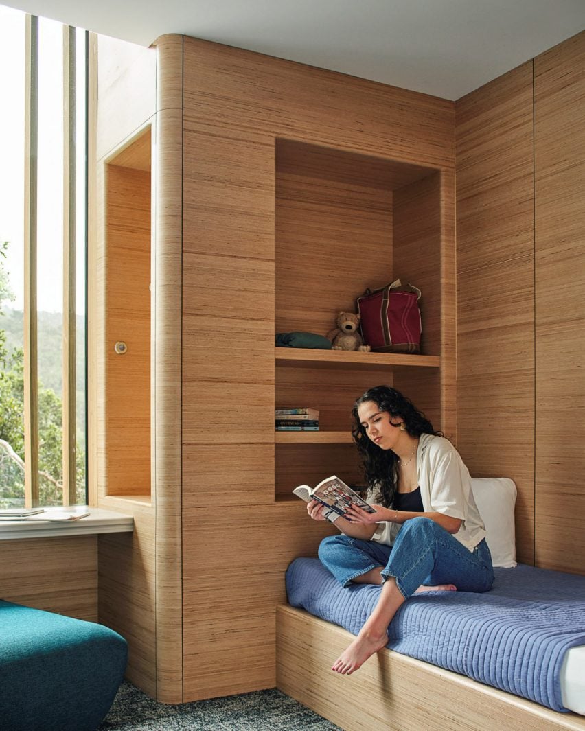 Girl reading in bed