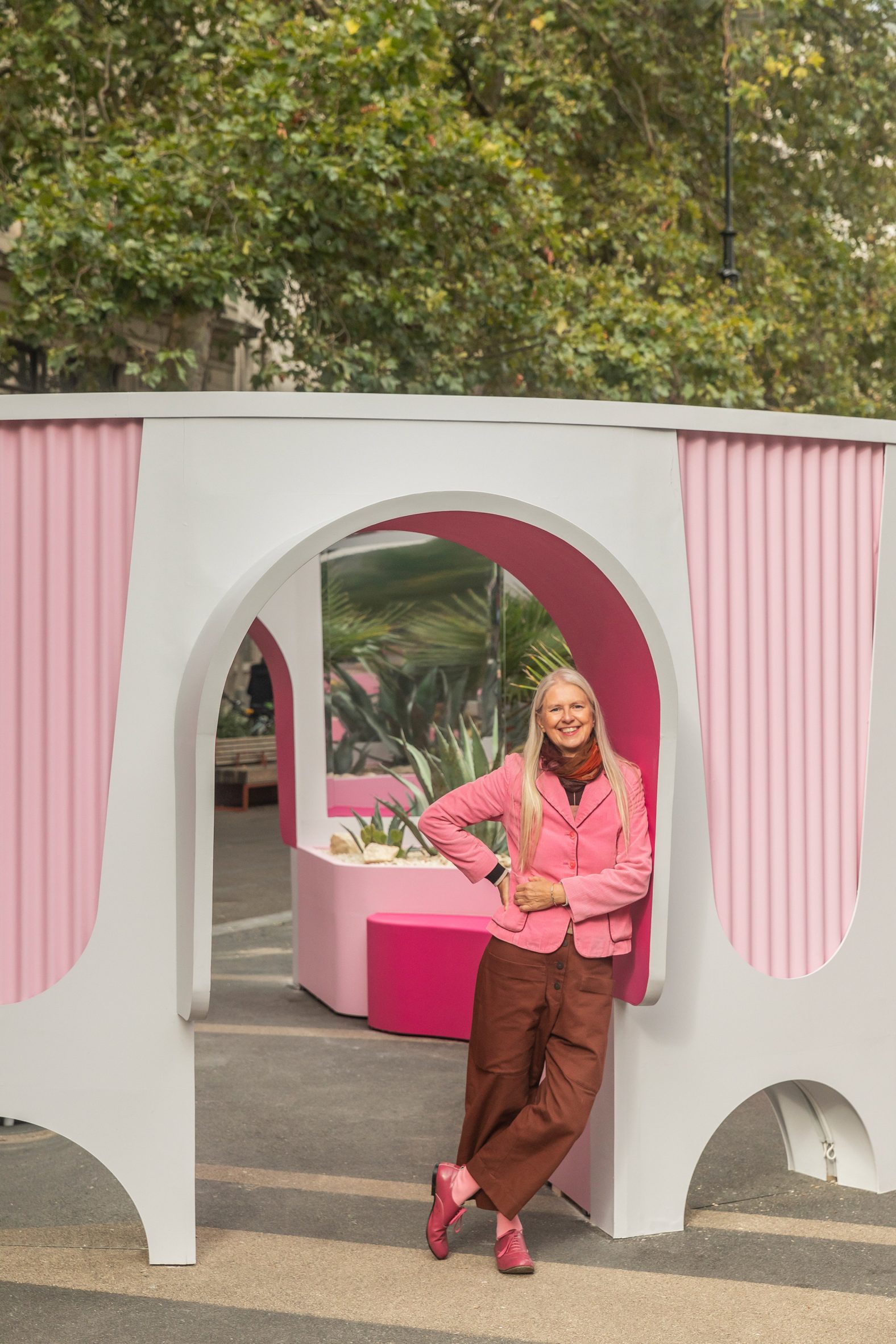 Nina Tolstrup standing in front of Dream: Infinity Garden