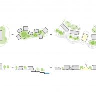 Plan Section Diagram of The Spine Resort by AIM Architecture