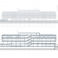 Plan of FADEU building by Alberto Moletto and Sebastián Paredes