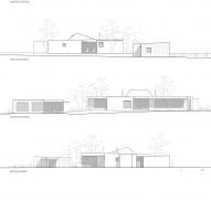 Sections and elevations of Sommarhus E by Johan Sundberg Arkitektur