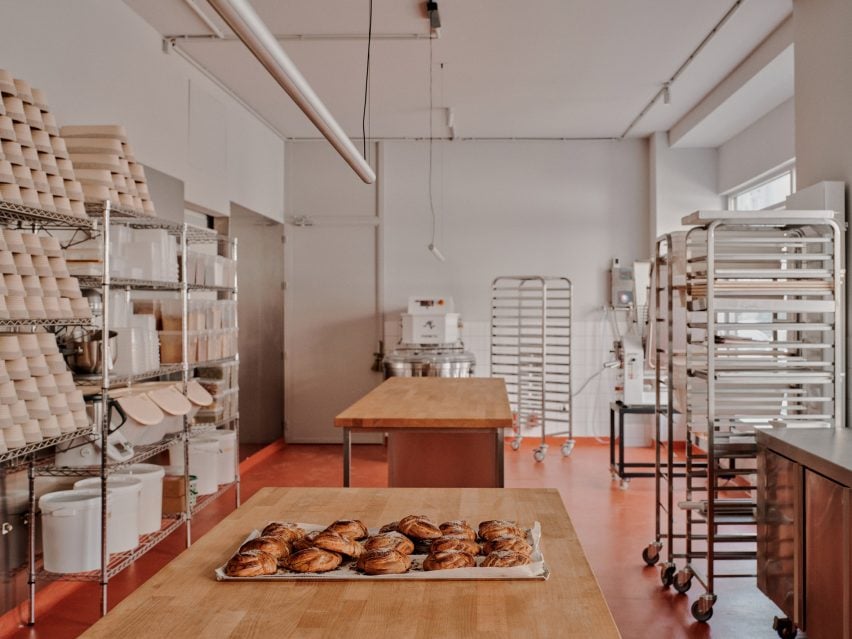 Kitchen area at the back of Acid Berlin bakery