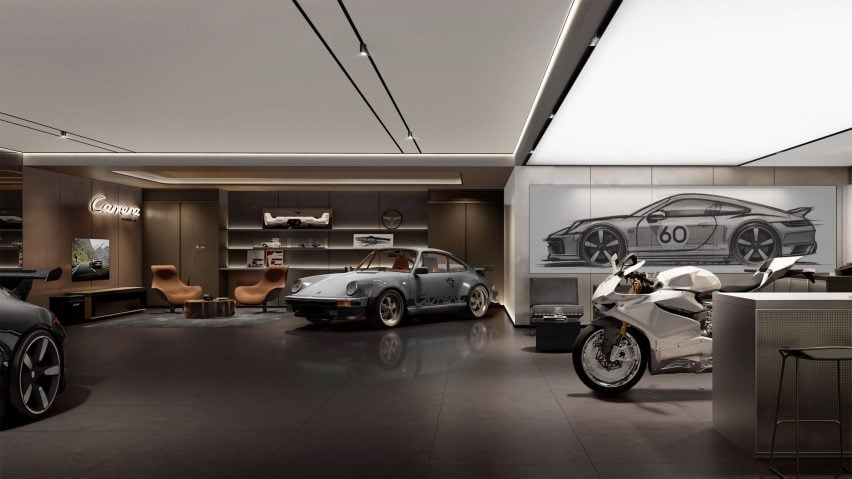 Car garage at Porsche Design Tower Bangkok